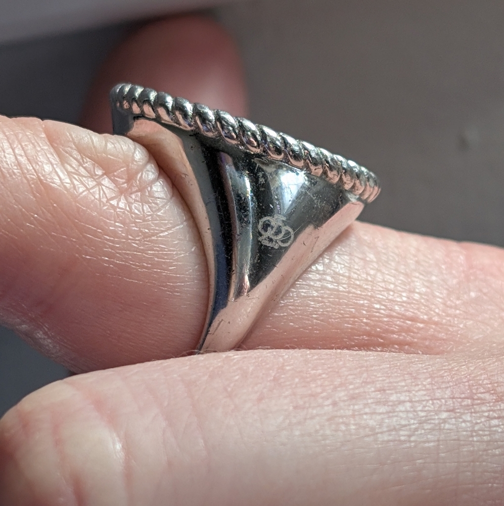 950 Sterling Silver Statement Ring - image 2